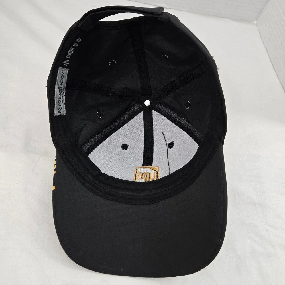 UPS Hat K-Products Black Official Logo‎ Driver Uniform Gold Dash Brim Strapback